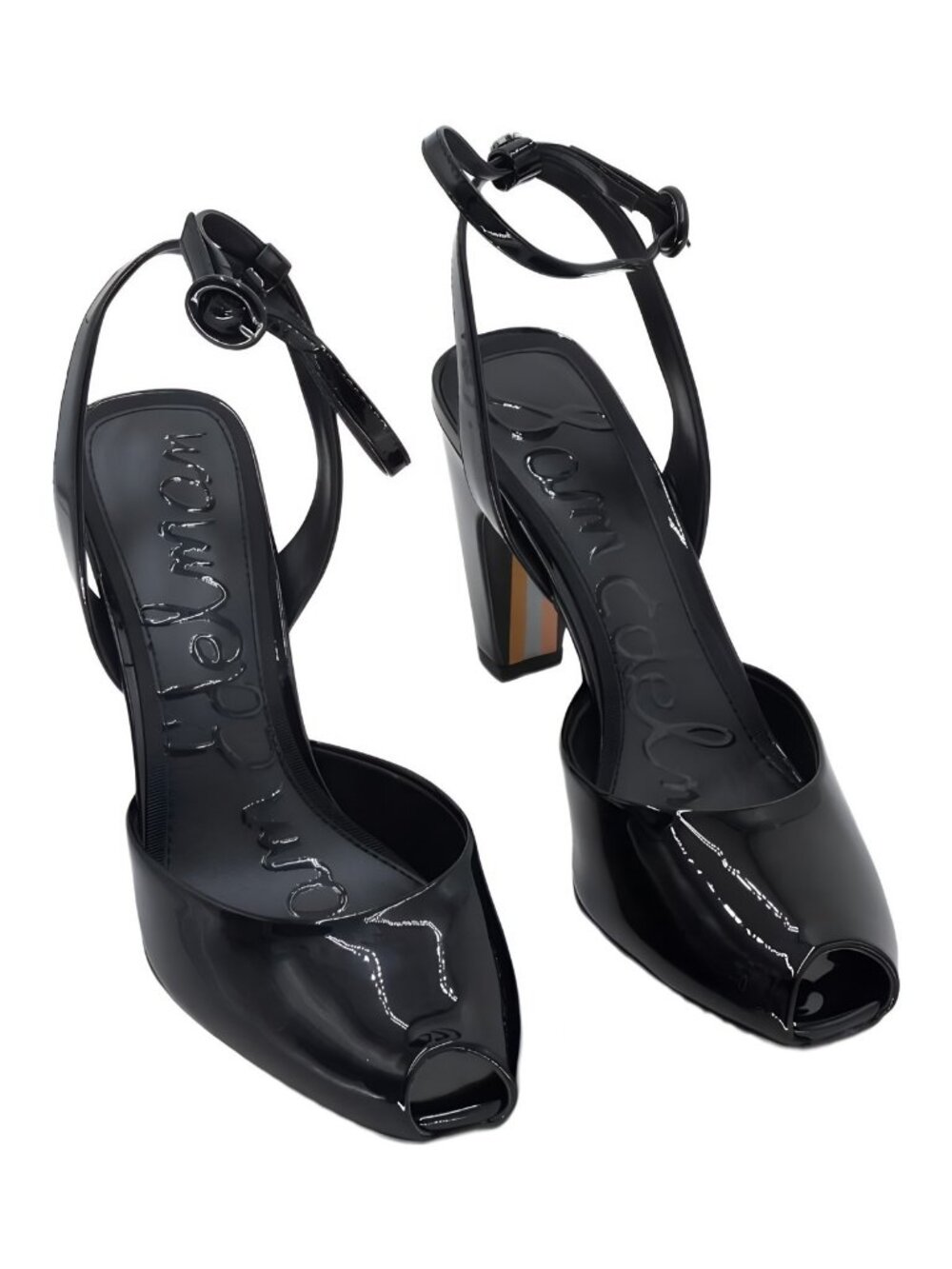 Sam Edelman Wrenna Peep-Toe Ankle Strap Pump 3.5in Heel US 6.5 EU 36.5